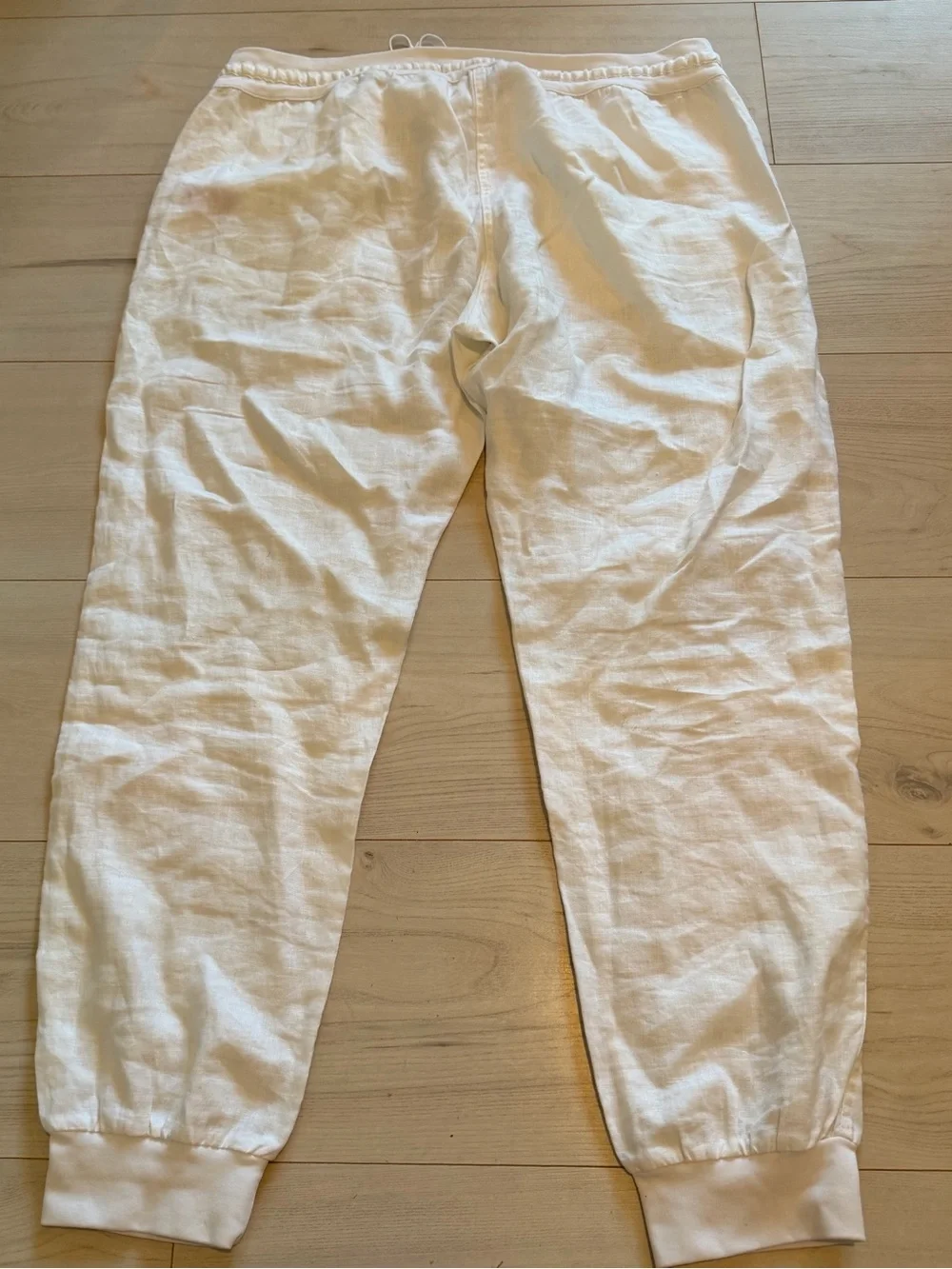 Calypso St. Barth White Linen Joggers